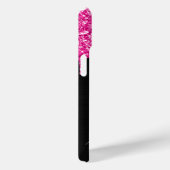 Heet roze glittersuikers zwarte glamour handtekeni Case-Mate iPhone case (Achterkant / Rechts)