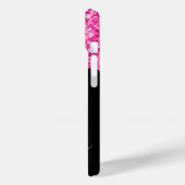 Heet roze glittersuikers zwarte glamour handtekeni Case-Mate iPhone case (Achterkant / Links)