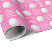 Heet Roze Golfbal en T-shirt Gift Cadeaupapier (Rol Hoek)