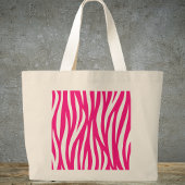 Heet roze golvend dierprint boodschappentas grote tote bag