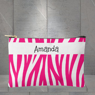 Heet roze golvende zebra streep etui
