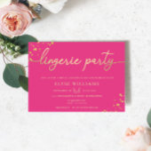 Heet Roze Goud Lingerie Party Vrijgezellenfeest Kaart