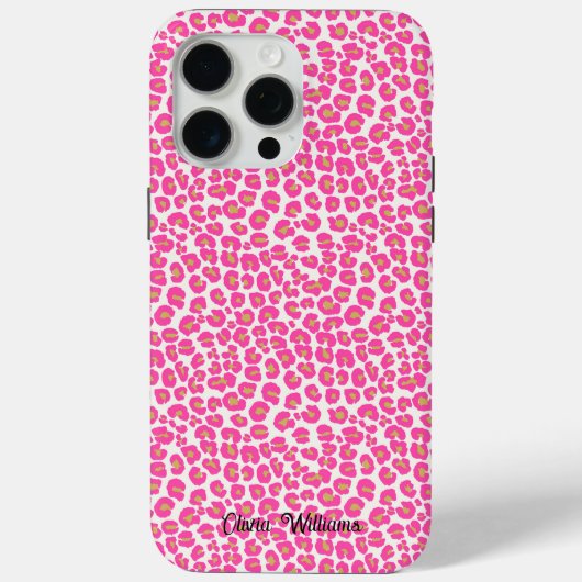 Heet roze goud luipaard patroon Case-Mate iPhone case (Achterkant)