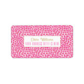 Heet roze goud luipaard patroon etiket (Voorkant)