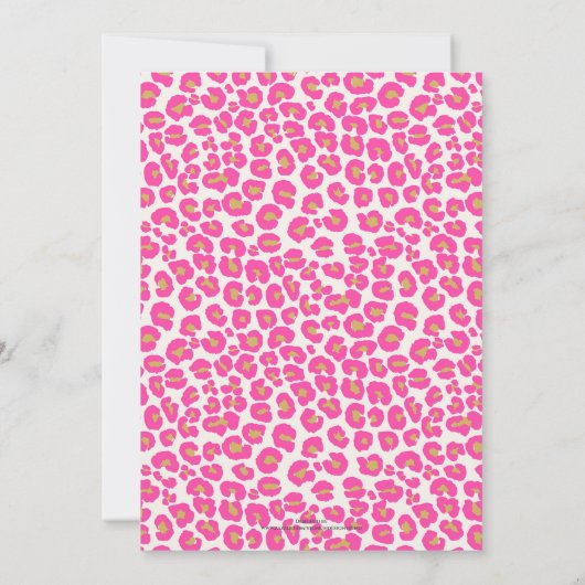 Heet roze goud luipaard patroon kaart (Achterkant)
