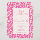 Heet roze goud luipaard patroon kaart (Voorkant / Achterkant)