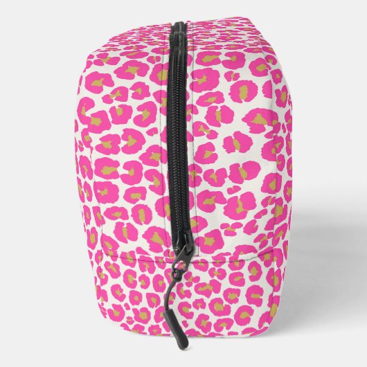 Heet roze goud luipaard patroon toilettasje (Rechts)