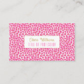Heet roze goud luipaard patroon visitekaartje (Voorkant)