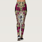 Heet Roze Goud Zwart Leggings (Achterkant)