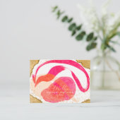 Heet Roze Gouden Glitter Website QR Code Zakelijk Visitekaartje (Staand voorkant)