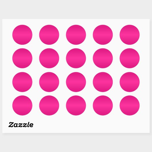 Heet Roze Gradiënt Blank Ronde Sticker (Vel)