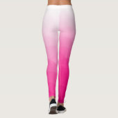 Heet roze Gradiënt Geometrisch Gaas Aangepaste naa Leggings (Achterkant)