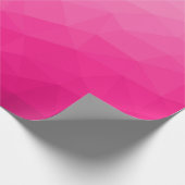 Heet roze gradiënt geometrisch maaspatroon cadeaupapier (Hoek)
