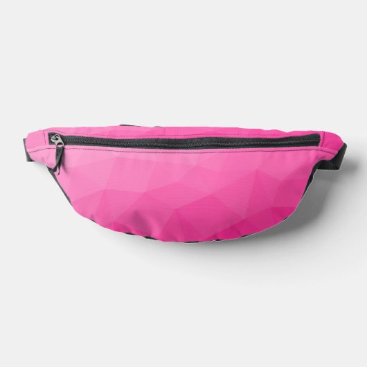 Heet roze gradiënt geometrisch maaspatroon heuptasje (Liggend)