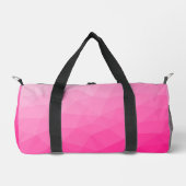 Heet roze gradiënt geometrisch maaspatroon plunjezak (Voorkant)