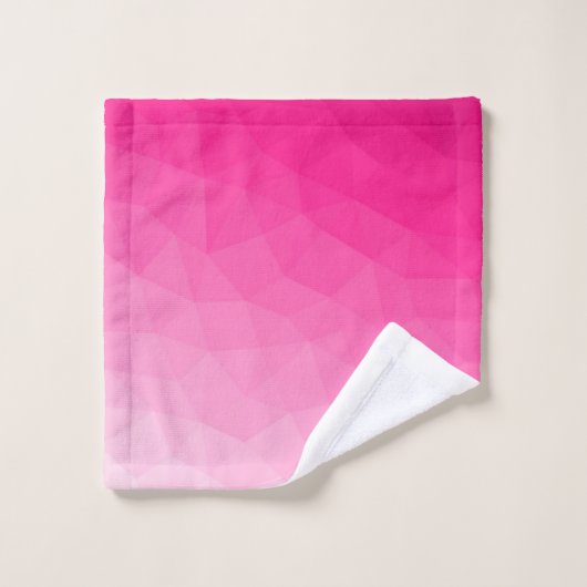 Heet roze gradiënt geometrisch netwerk helder patr bad handdoek (Wasdoekje)