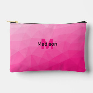 Heet roze gradiënt geometrisch netwerkpatroon Mono Etui