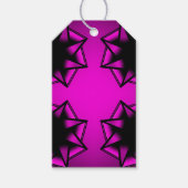 Heet Roze Gradiënt Star Bow Cadeaulabel (Voorkant)