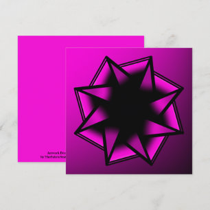 Heet Roze Gradiënt Star Bow Kaart