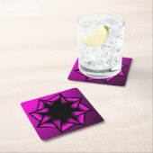 Heet Roze Gradiënt Star Bow Kartonnen Onderzetters (Insitu)