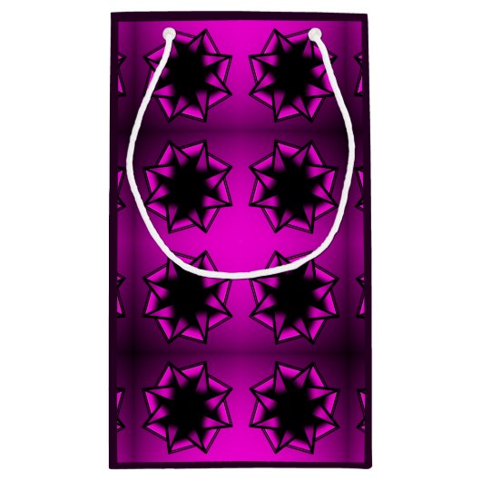 Heet Roze Gradiënt Star Bow Klein Cadeauzakje (Achterkant)