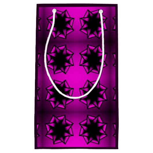 Heet Roze Gradiënt Star Bow Klein Cadeauzakje (Voorkant)