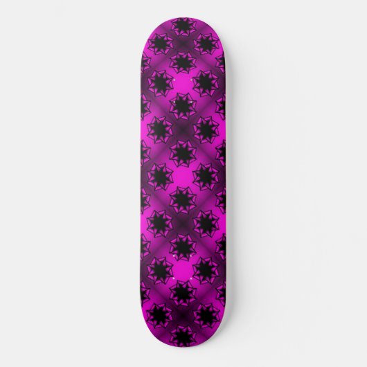 Heet Roze Gradiënt Star Bow Persoonlijk Skateboard (Voorkant)