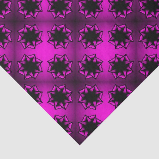 Heet Roze Gradiënt Star Bow Tissuepapier (Detail)