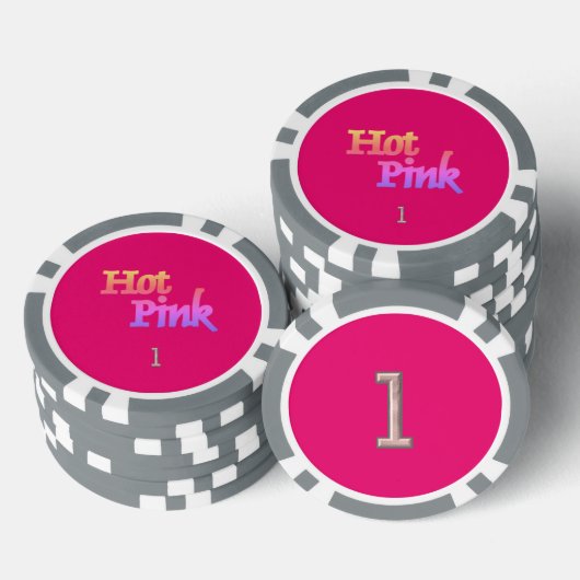 Heet Roze grijs 1 gestreepte poker chip (Opstapeling)