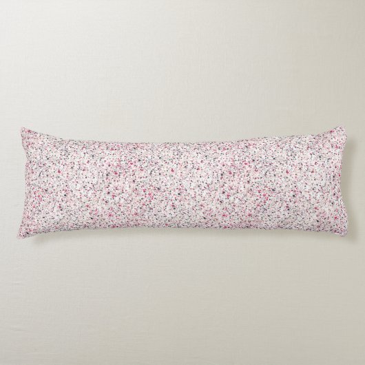 Heet Roze, Grijs, & Witte Harten, Splatterverf Lichaamskussen (Voorkant)