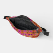 Heet Roze Groovy Abstract Retro Atoomgolven Heuptasje (Open)