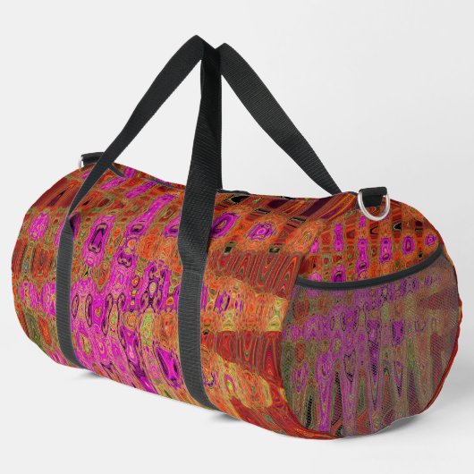 Heet Roze Groovy Abstract Retro Atoomgolven Plunjezak (Rechterhoek)