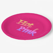 Heet Roze grote papieren borden Papieren Bordje (Gekanteld)