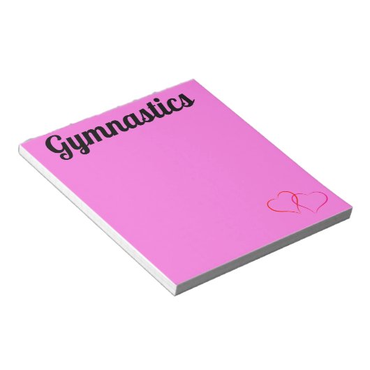 Heet Roze Gymnastiek Notitieblok (Schuin)