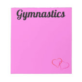 Heet Roze Gymnastiek Notitieblok (Voorkant)