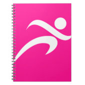 Heet Roze Hardlopen; Runner Notitieboek (Voorkant)