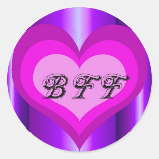 heet roze hart Beste vrienden voor altijd Ronde Sticker
