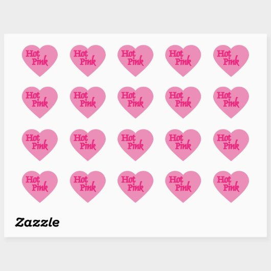 Heet Roze hart kleine stickers (Vel)