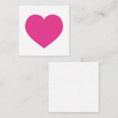 Heet roze hart liefde notitie zoet modern notitiekaartje (Voorkant / Achterkant)