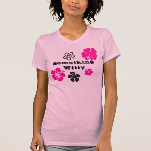 Heet Roze Hawaïaanse Bloem Custom Shirt (Voorkant)