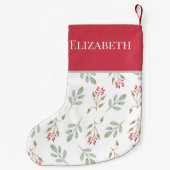 Heet Roze Holly Berry Kerstmis Kous Kleine Kerstsok (Achterkant)