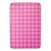 Heet roze houndstooth ruitontwerp badmat (Voorkant Verticaal)