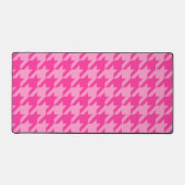Heet roze houndstooth ruitontwerp bureaumat (Voorkant)
