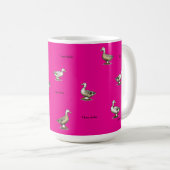 Heet Roze Ik Hou Van Eenden Koffiemok (Voorkant rechts)