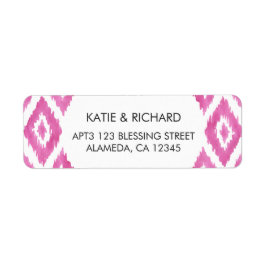 Heet Roze Ikat Etiket