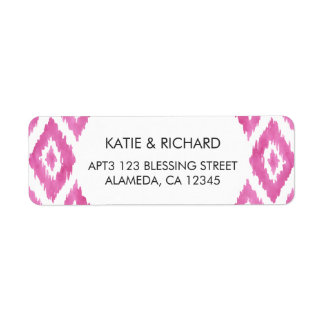 Heet Roze Ikat Etiket
