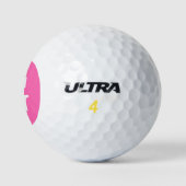 Heet Roze Initiaal Monogram Golfballen (Logo)