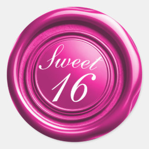 Heet Roze Kaars Was Zegel Drip Sweet 16 Trouwen
