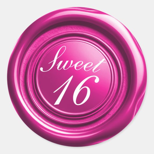 Heet Roze Kaars Was Zegel Drip Sweet 16 Trouwen (Voorkant)