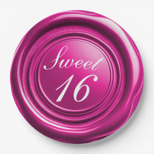 Heet Roze Kaars Was Zegel Drip Sweet 16 Trouwen Papieren Bordje